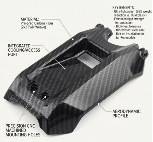 Surron Light Bee Carbon Fiber Style Battery Cover