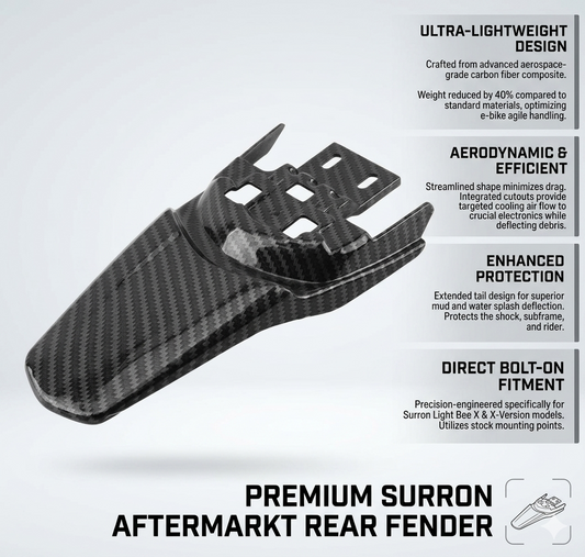 Surron Light Bee Carbon Fiber Style Rear Fender